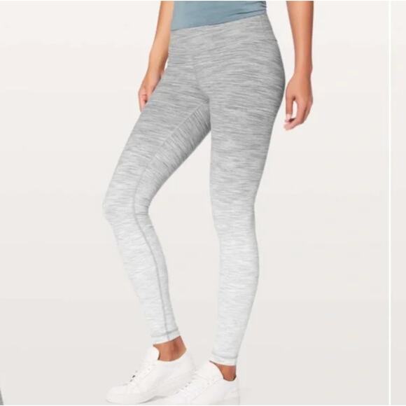 Lululemon - Wunder Under Hi-Rise Tight Full-On Luon 28" Ombre White Multi Size 8 - Picture 1 of 7